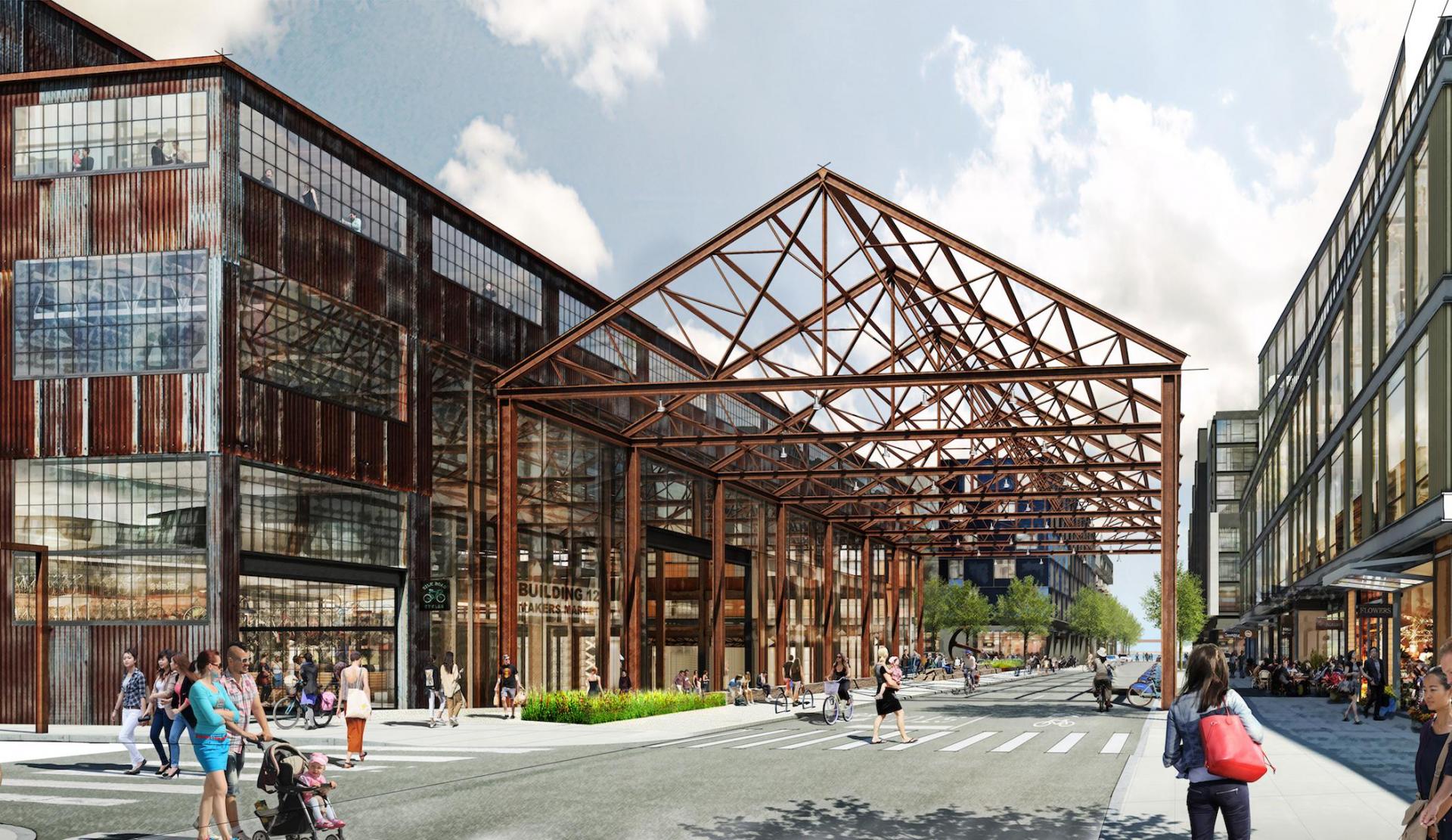 A rendering of Brookfield's Pier 70 project