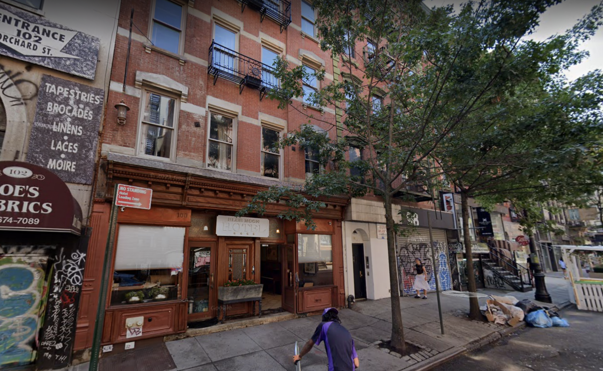 The Blue Moon Hotel, on 100 Orchard St. in the Lower East Side neighborhood of Bowery.