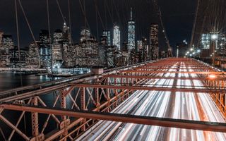 traffic, bridge, New York City 