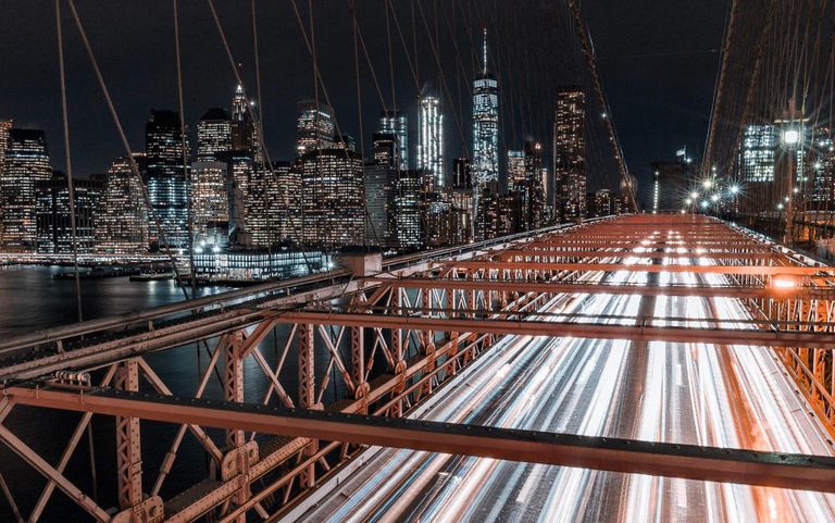 traffic, bridge, New York City 