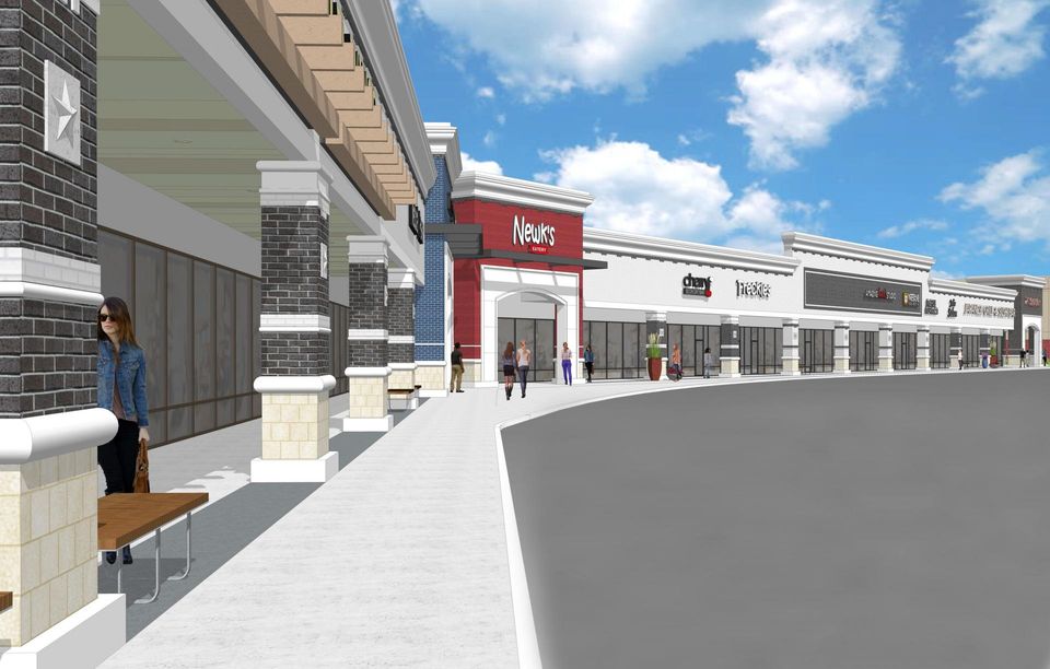 A rendering of the planned renovations at Cyfair Town Center in Cypress.