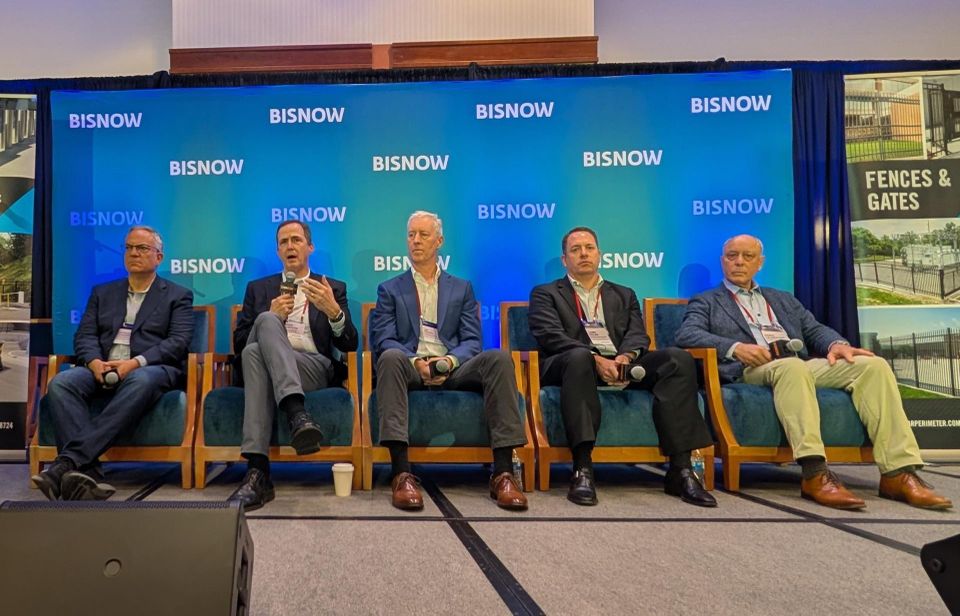 Regnaw Capital's Anthony Wanger, Primary Digital Infrastructure's John Sheputis, PGIM Real Estate's Jim Footh, Principal Real Estate's Casey Miller and ServerFarm's Mario Calderone speaking May 23 at at Bisnow's DICE: National event in Virginia.