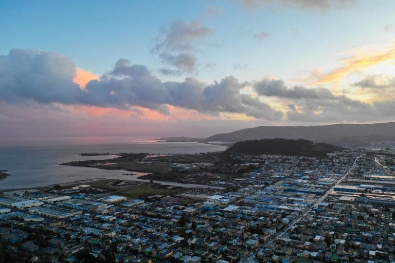 San Franciso Shipyard at sunset