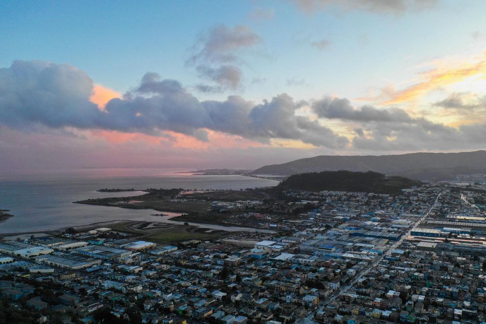 San Franciso Shipyard at sunset