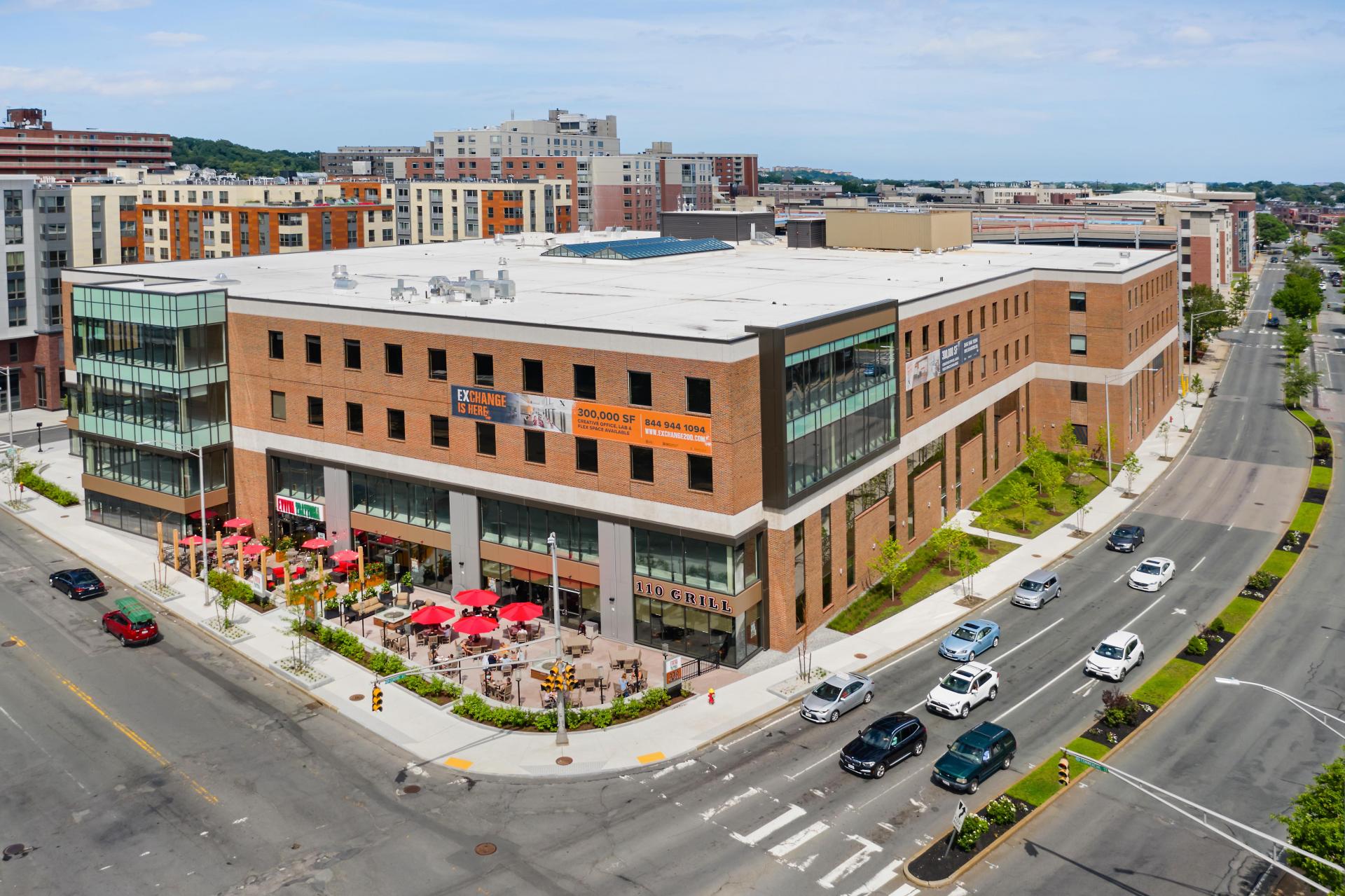 Malden's Exchange 200 building, which Berkeley Investments is converting to lab space. 
