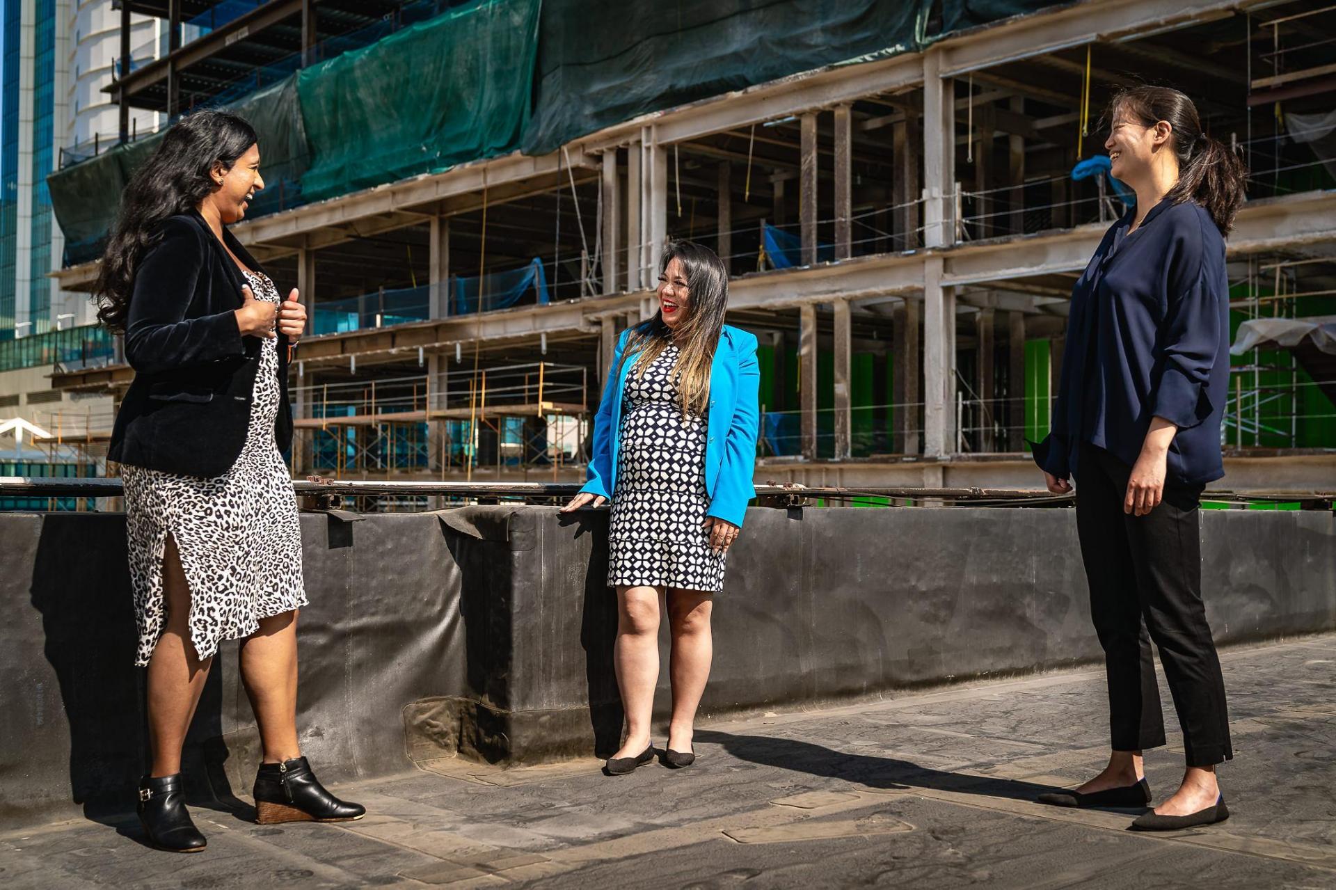 Brookfield Properties Development Director Swathi Bonda, Brookfield Properties Community Engagement Manager Juslyn Manalo and Brookfield Properties Director Christie Donnelly