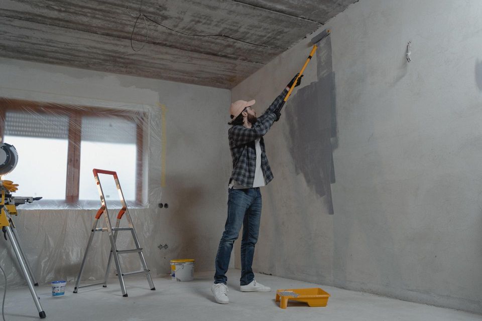 Painting apartment wall