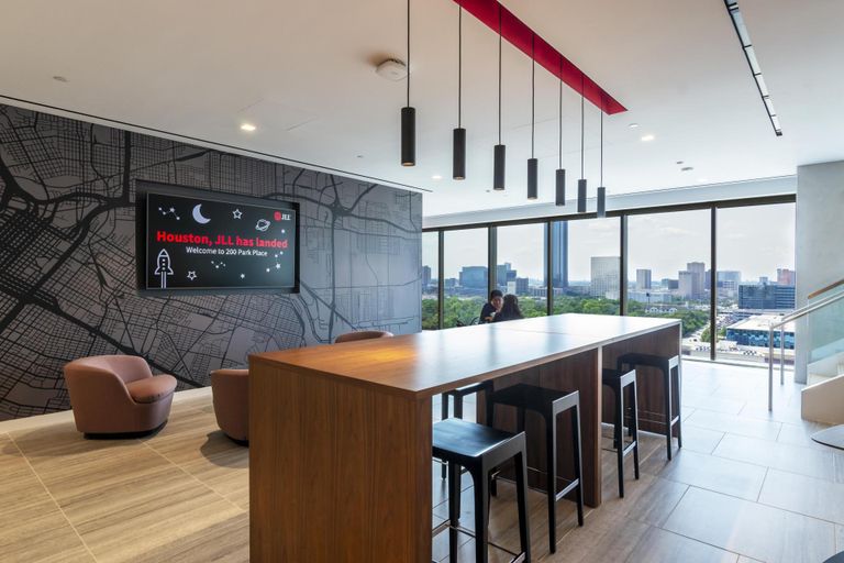 The interior of JLL Houston's new headquarters at 200 Park Place.