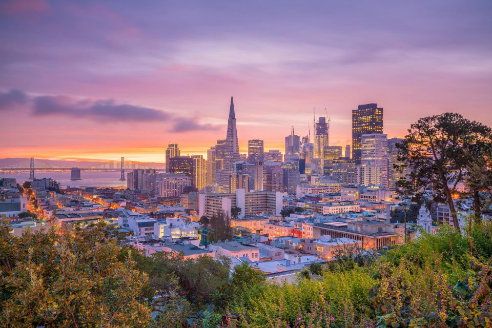 San Francisco at twilight.