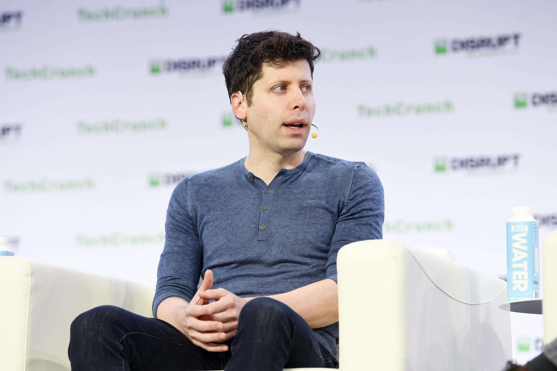 Sam Altman, CEO of OpenAI, speaks at TechCrunch event in 2019.