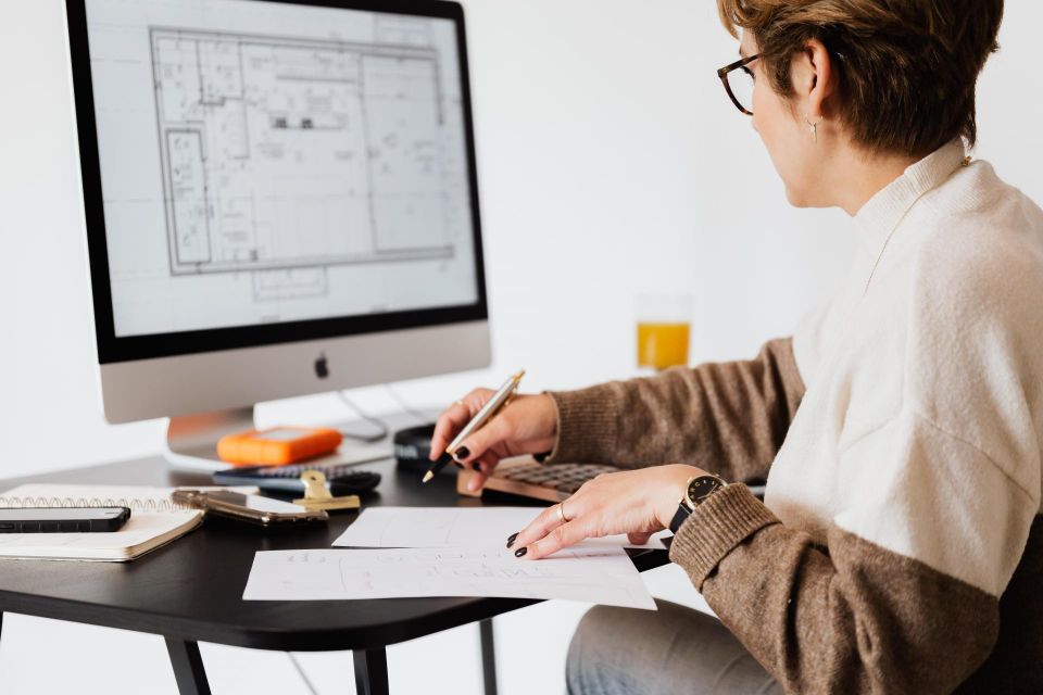 Female architect designer