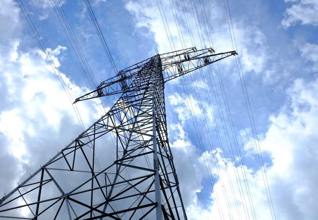 Power lines electricity tower