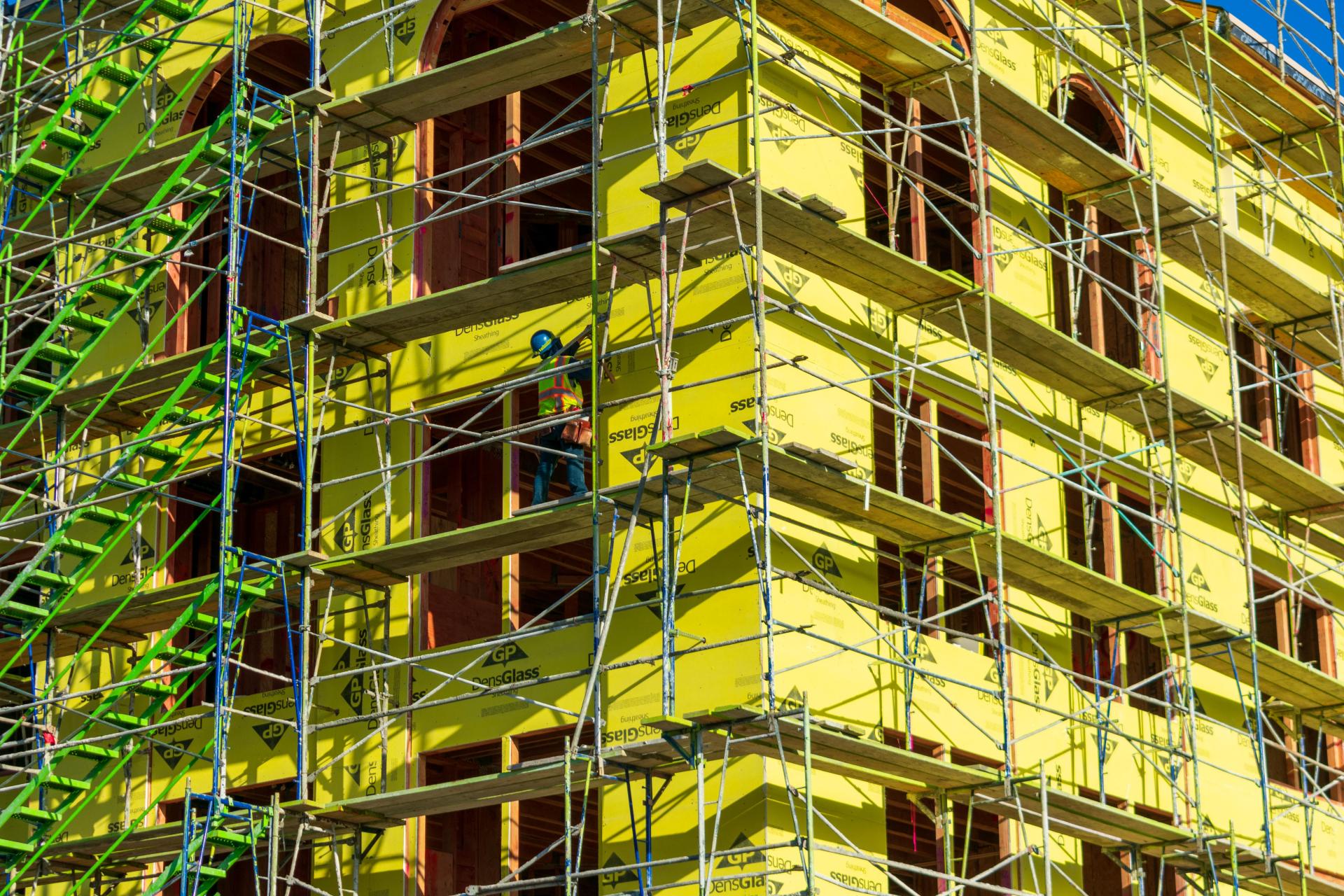 Multifamily housing under construction