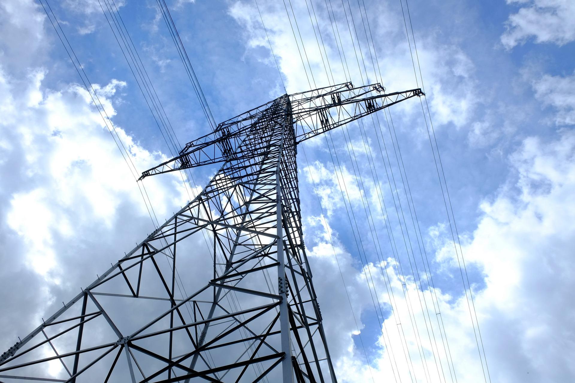 Power lines electricity tower
