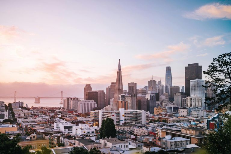 Photo of SF at dusk/dawn
