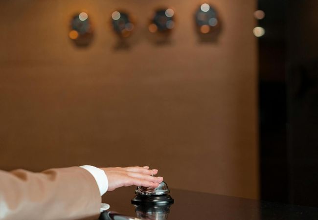 man ringing a bell