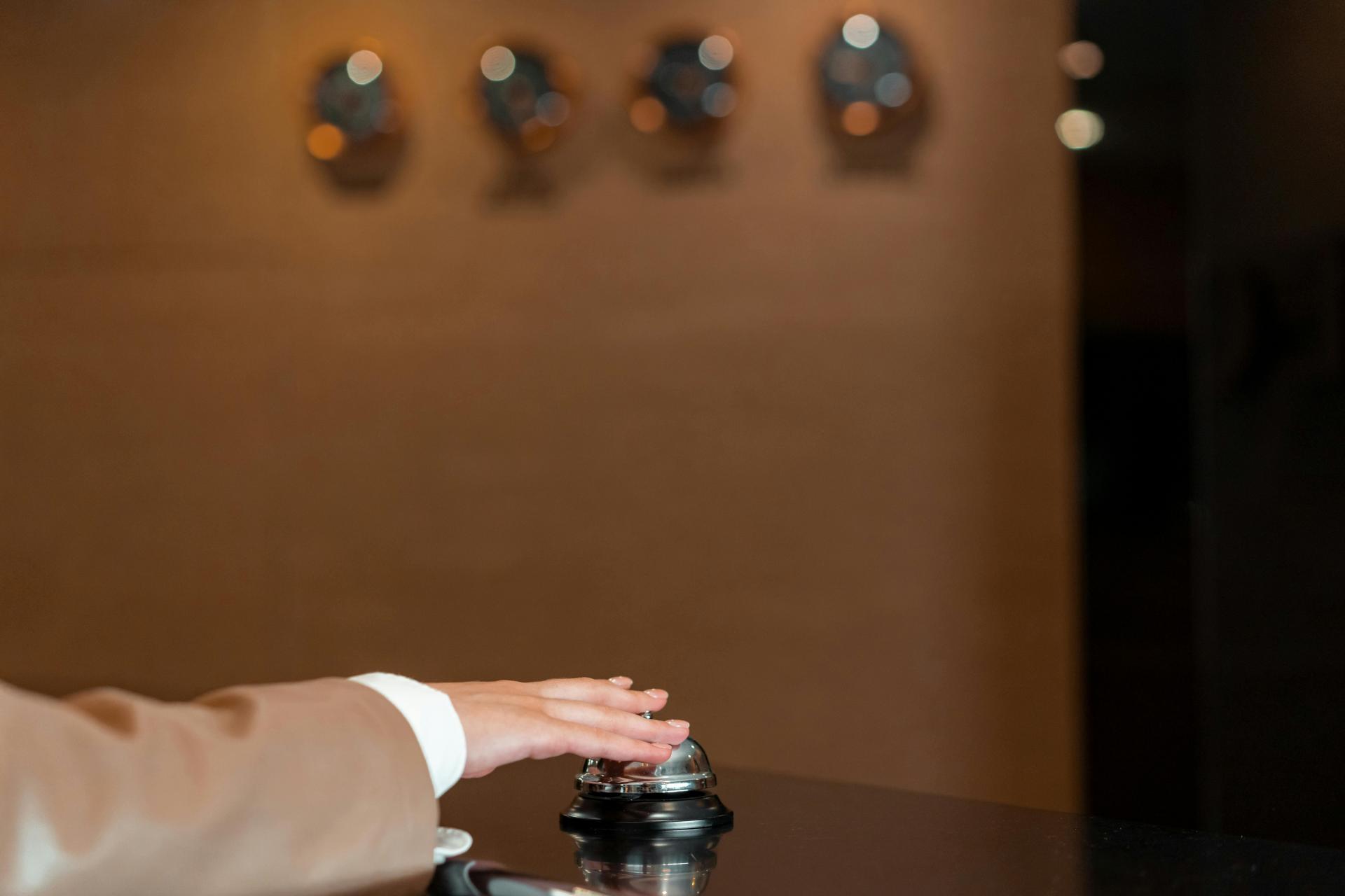 man ringing a bell