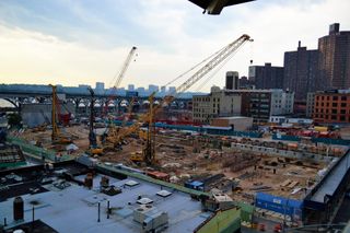 New York City construction site in Harlem