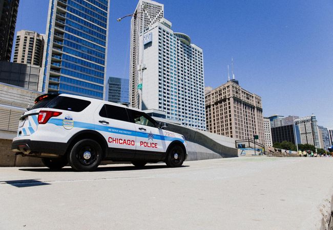 Chicago PD SUV parked on the street.