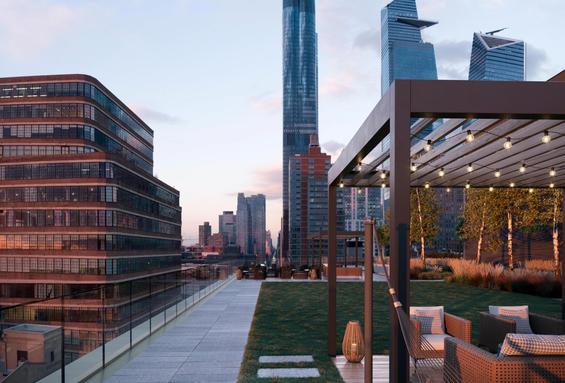 North facing rooftop of West Chelsea property within blocks of from Hudson Yards and the High Line to the Chelsea Markets and piers. 
