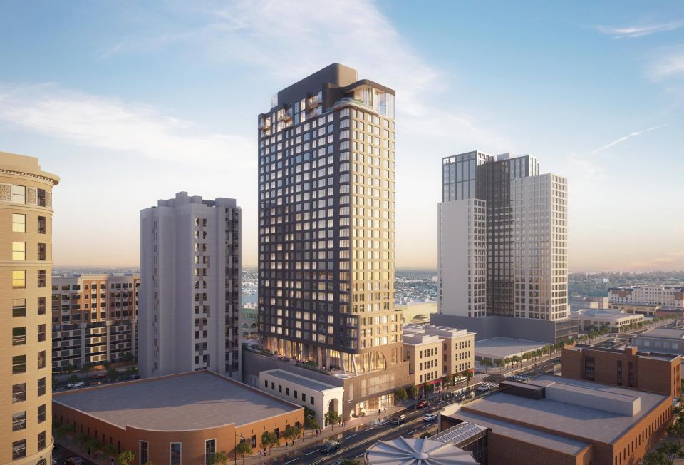 A rendering of 247 North Ave. in downtown New Rochelle, LCOR's second geothermal multifamily project in New York.