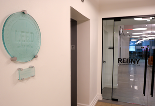 LEED plaque at REBNY's NYC headquarters at 570 Lexington