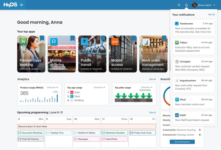 HqOS Landing Page