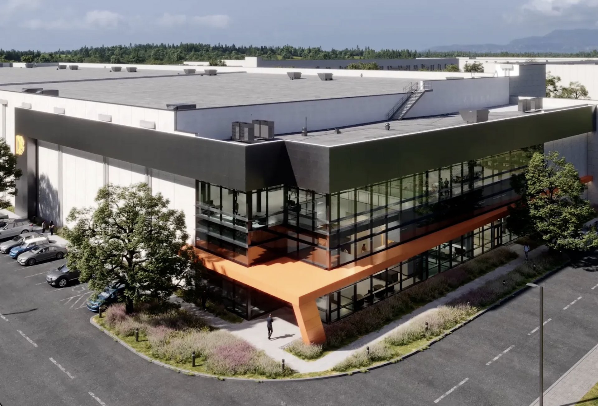 Rendering of DataBank's Red Oak campus. 