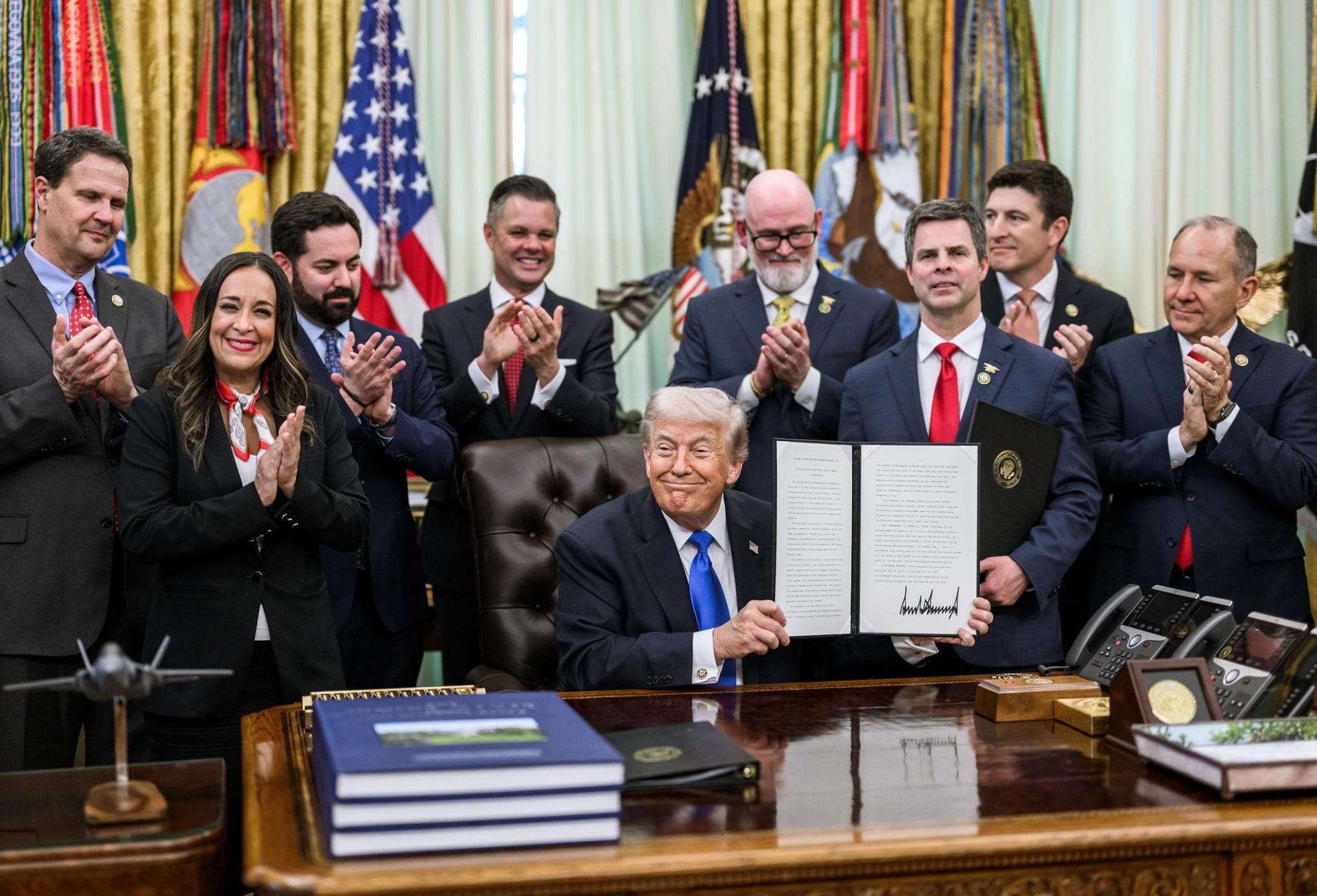 President Donald Trump Executive Order April 30

President Donald J. Trump signs an executive order in the Oval Office, Thursday, April 30, 2026. (Official White House Photo by Joyce N. Boghosian)

