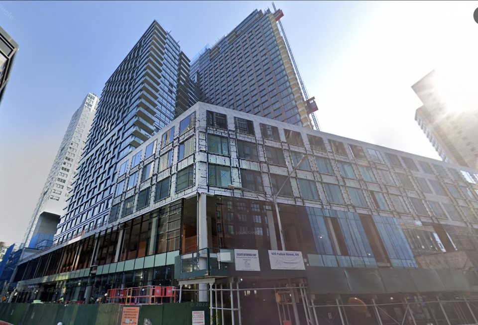 Rabsky Group's 625 Fulton St. in Downtown Brooklyn under construction in 2024.