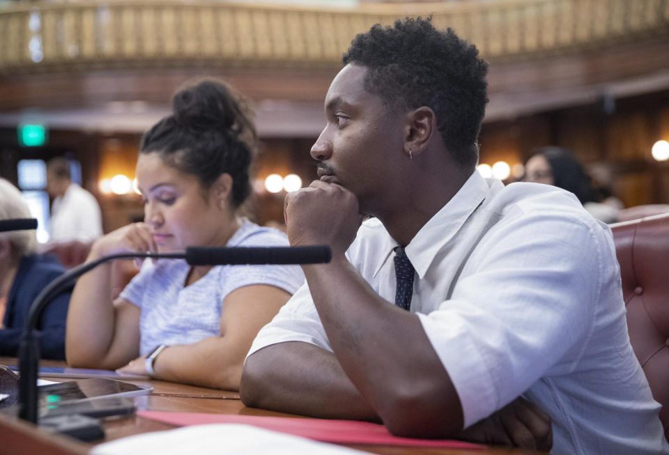 New York City Council Member Chi Ossé, who proposed the broker fee bill, at a hearing in September 2024.