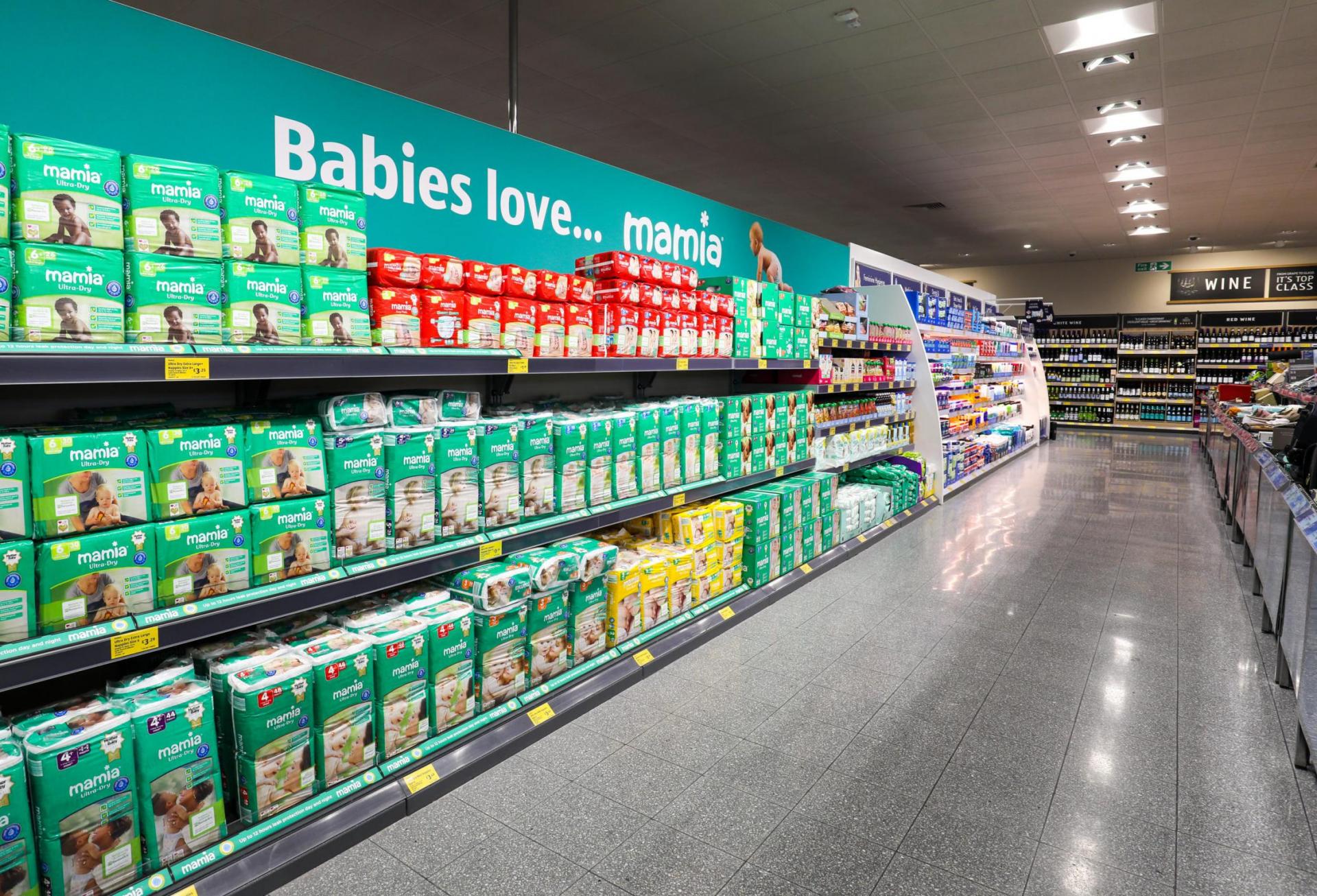 Interior grocery store