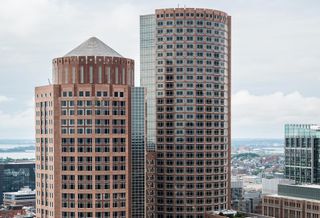 The International Place office towers in downtown Boston. 