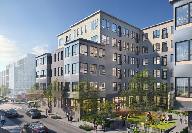 A rendering of WinnCos. and Boston Housing Authority's redevelopment of the Mary Ellen McCormack public housing complex in South Boston.