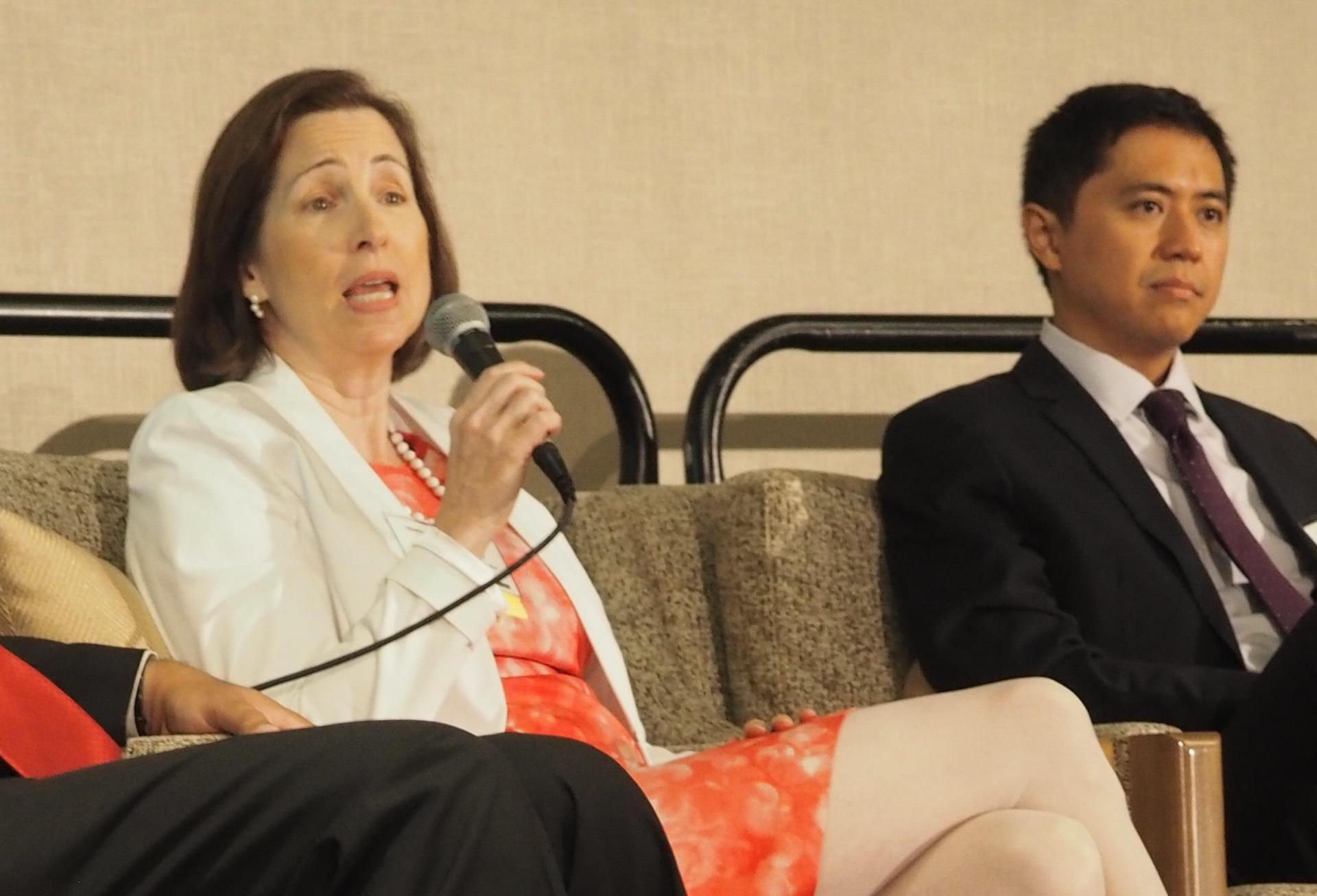 Nina Janopaul Speaking At A 2015 Bisnow Event Nina Janopaul speaking at a 2015 Bisnow event