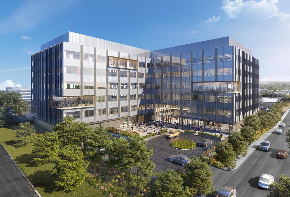 A rendering of Anchor Line Partners and Northwood Investors' 245 Fifth Ave. lab building in Waltham.