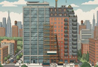 Office to residential conversion illustration