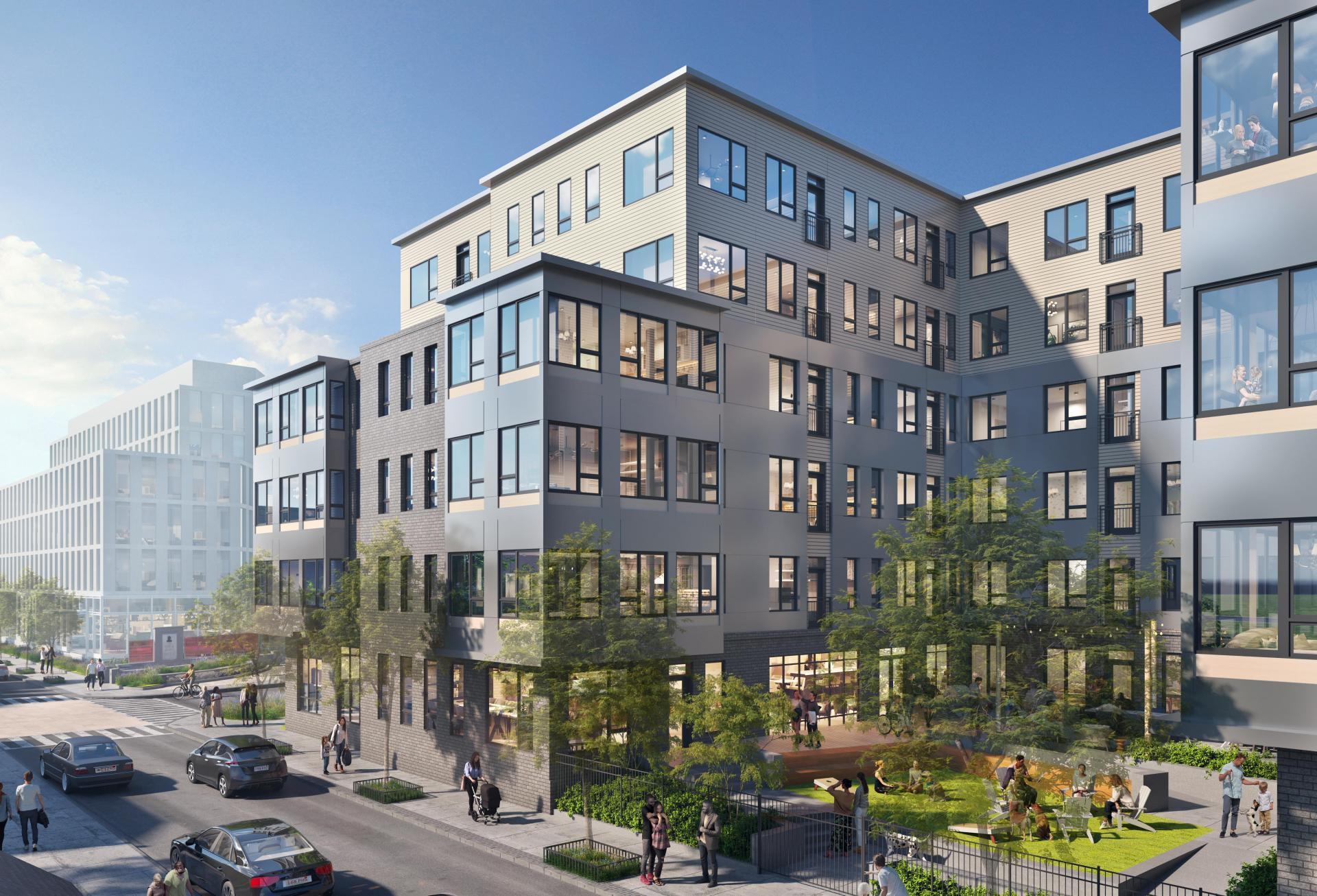 A rendering of WinnCos. and Boston Housing Authority's redevelopment of the Mary Ellen McCormack public housing complex in South Boston.