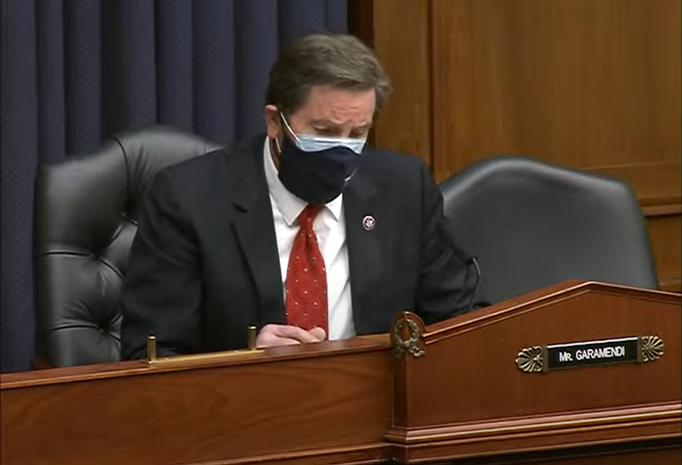 Rep. John Garamendi presides over a joint hearing between the House Armed Services Subcommittees on Readiness and Military Personnel to address privatized military housing reforms on March 10, 2021.