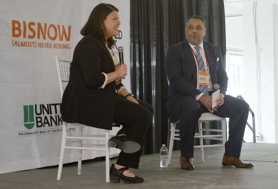 The GSA's Public Buildings Service Commissioner Nina Albert speaks during Bisnow's D.C. State of the Market event on May 11, 2022.