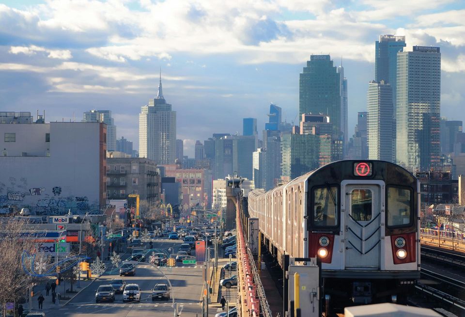 The 7 train in Queens