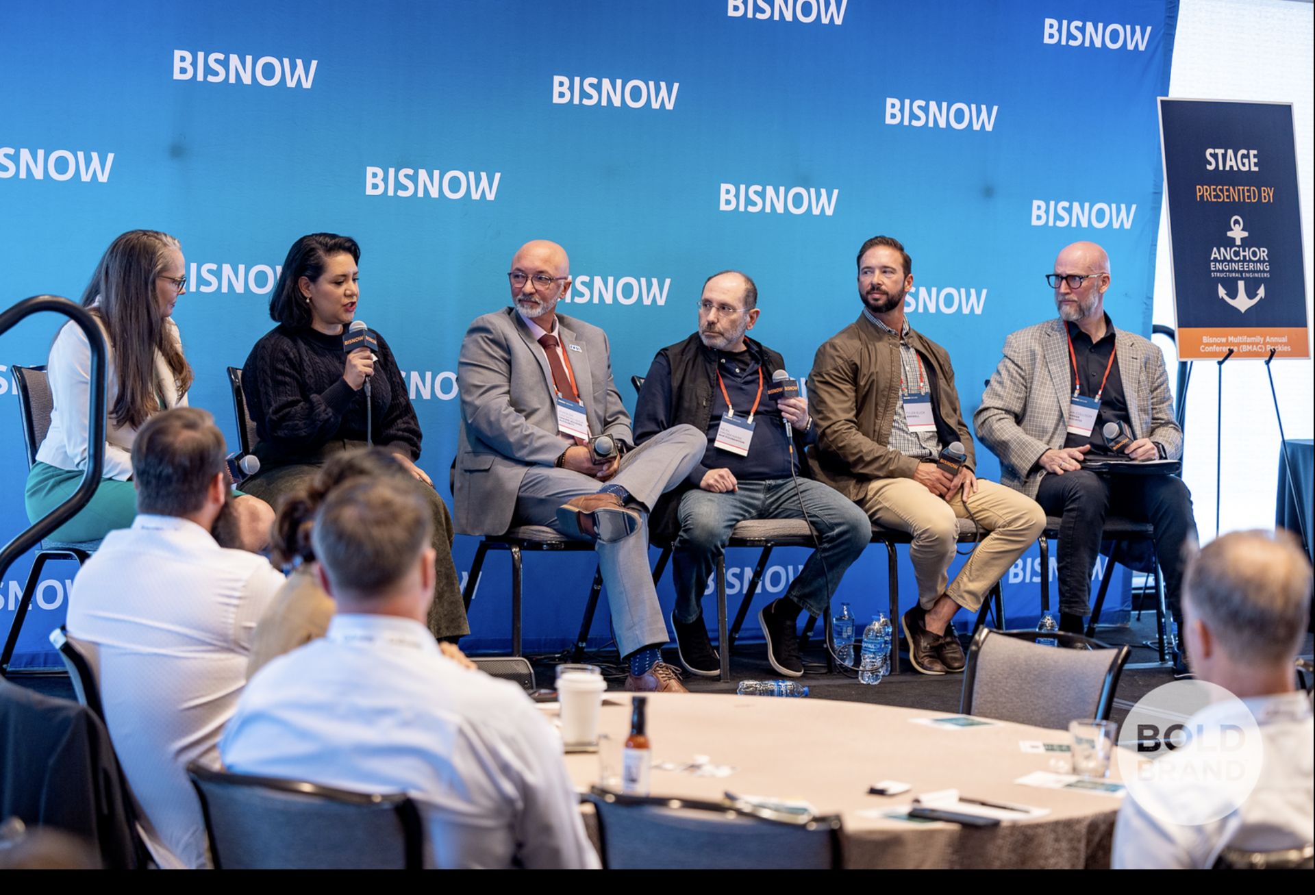 A high-resolution professional photo of the State of Affordable Housing panel at Bisnow's Multifamily Annual Conference Rockies
