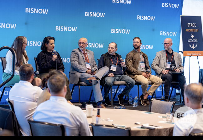 A high-resolution professional photo of the State of Affordable Housing panel at Bisnow's Multifamily Annual Conference Rockies

