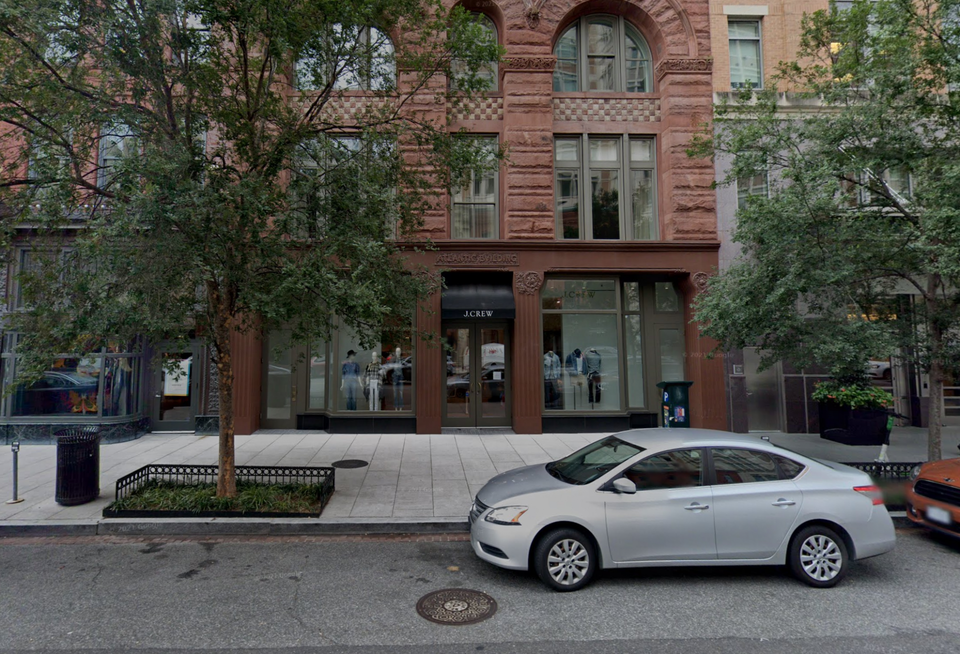 The J Crew at 930 F St. NW, which closed this year. Office-serving retail continues to suffer downtown, per the DowntownDC BID's