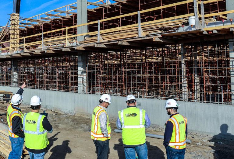 Members of the BEAR Industrial team at a construction project in Chicago.