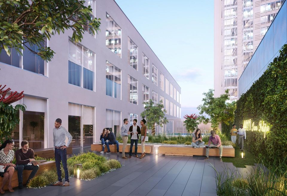 A rendering of the terrace at 4411 San Felipe