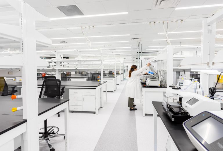 woman in a lab