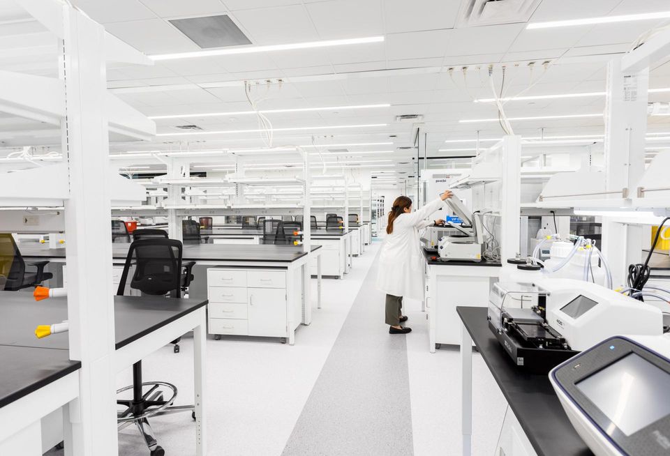 woman in a lab