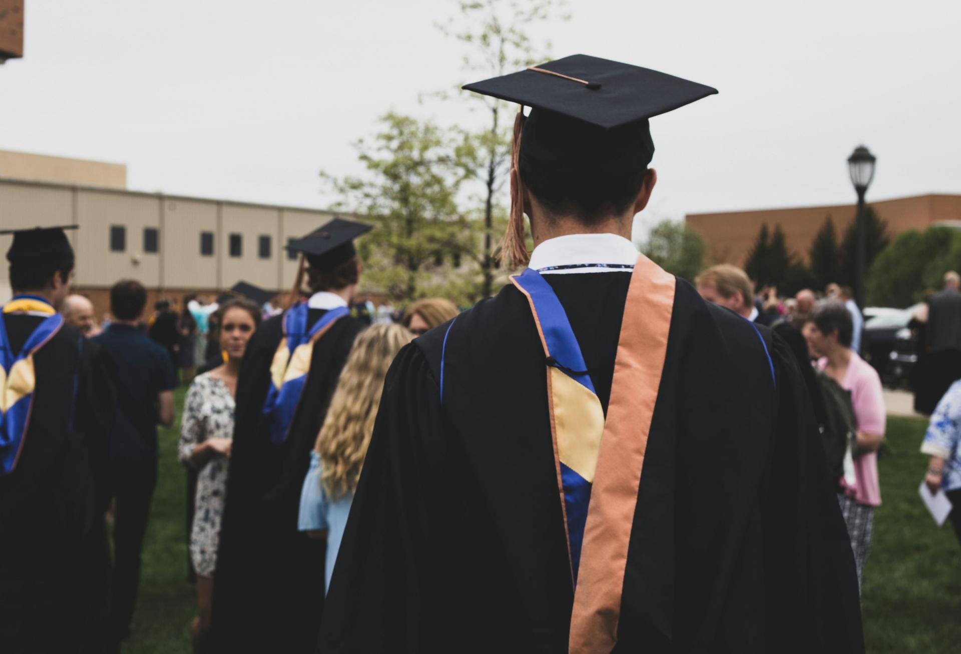 a photo depicting an African American college grad