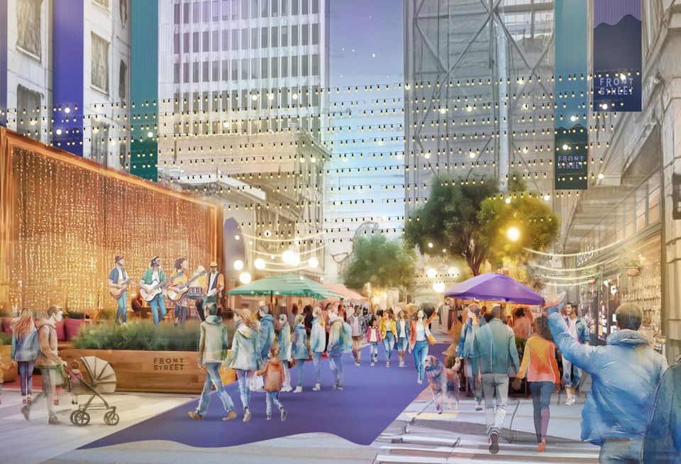 Front Street Entertainment Zone in San Francisco 